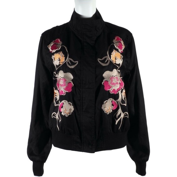 Context Lord & Taylor Embroidered Bomber Jacket Sz. XL - Picture 8 of 8